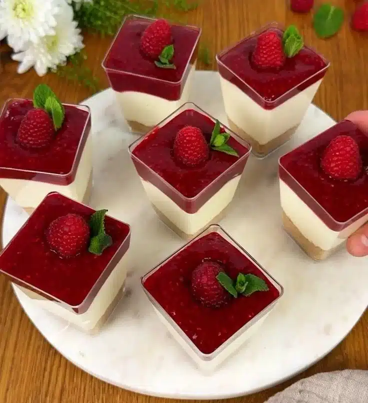 Raspberry Cheesecake in a Glass