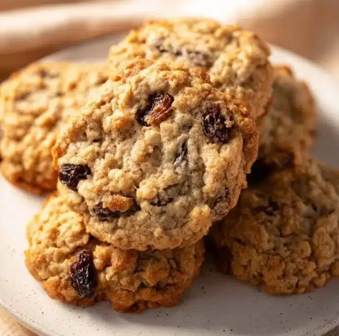 Soft & Chewy Oatmeal Raisin Cookies