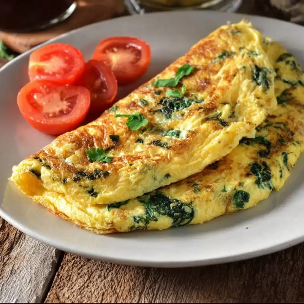 Spinach & Cheese Omelette | Easy Breakfast Recipe