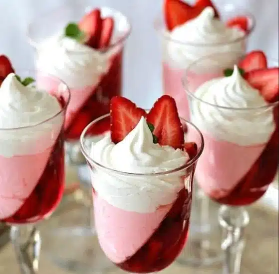 Strawberry Jello Parfait