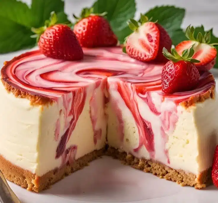 Strawberry Swirl Cheesecake Recipe