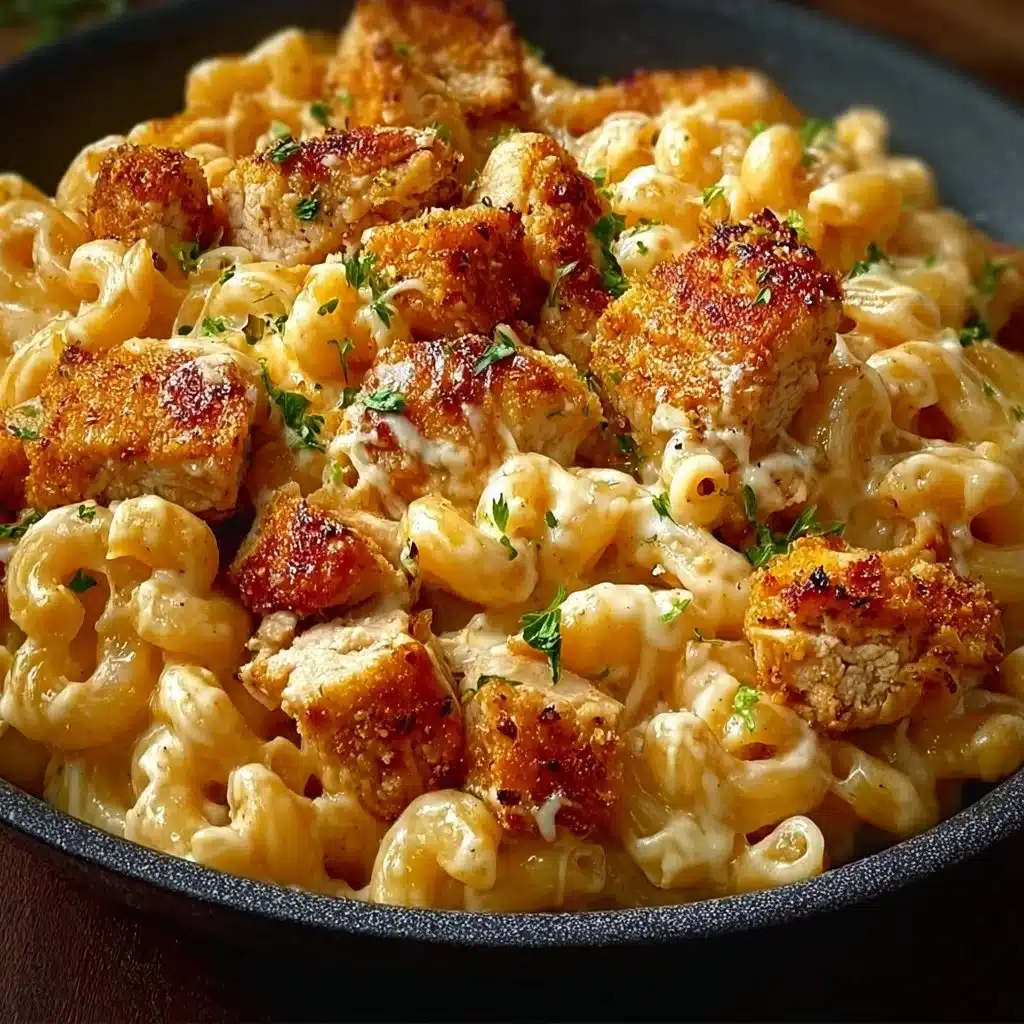 Sweet & Spicy Honey Pepper Chicken Mac ‘n’ Cheese Comfort Bake