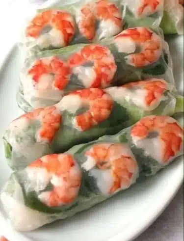 Delicious and fresh Vietnamese Spring Rolls with vibrant ingredients