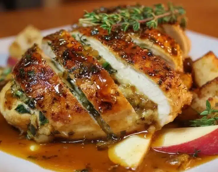 Apple Brie Stuffed Chicken
