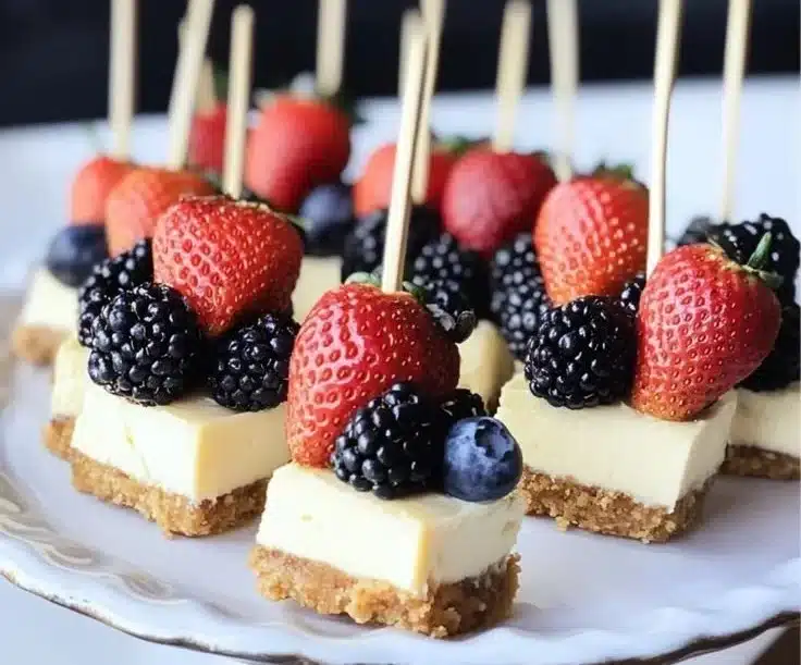 Berry Cheesecake Dessert Kabobs