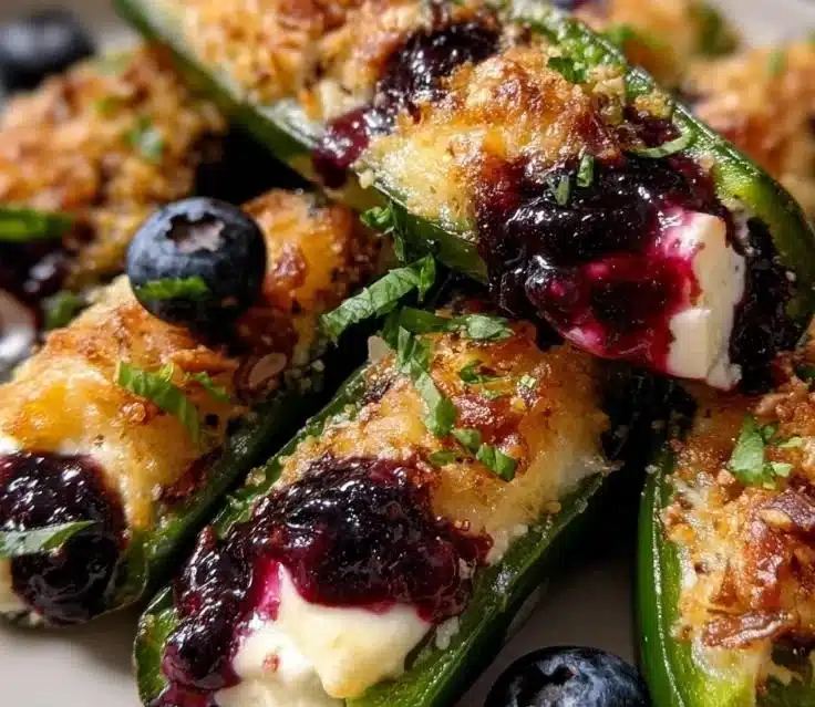 Blueberry Brie Jalapeño Poppers