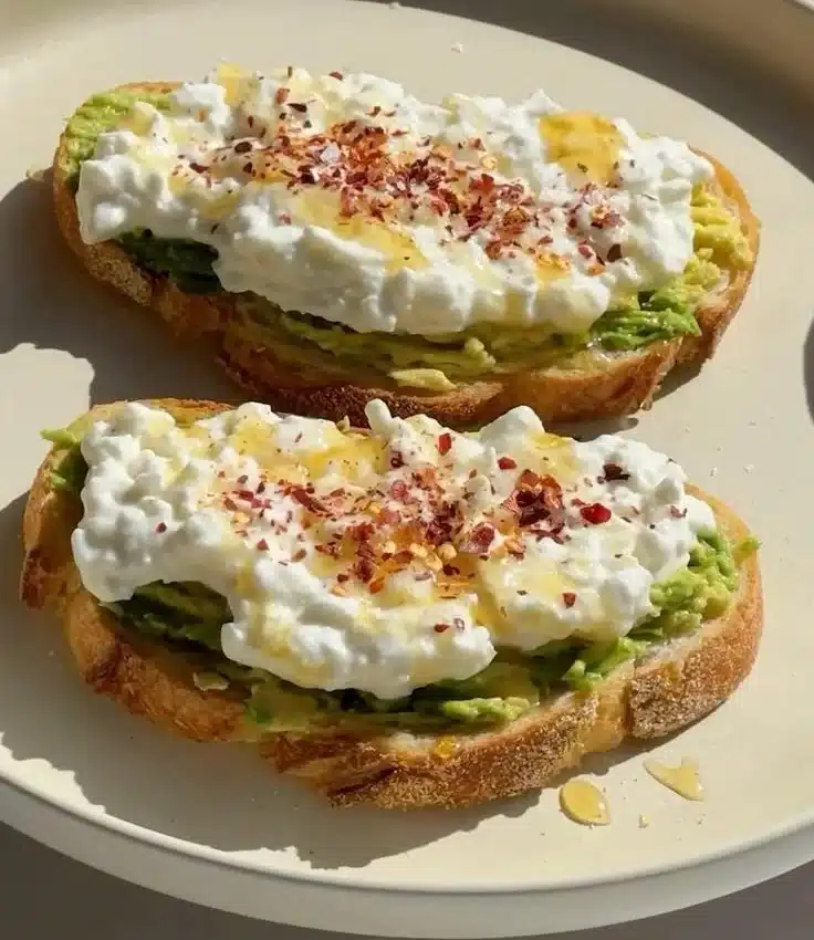 Cottage Cheese Avocado Toast Delight
