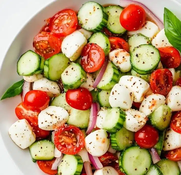 Cucumber Caprese Salad