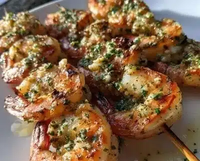 Garlic Lemon Butter Shrimp Skewers