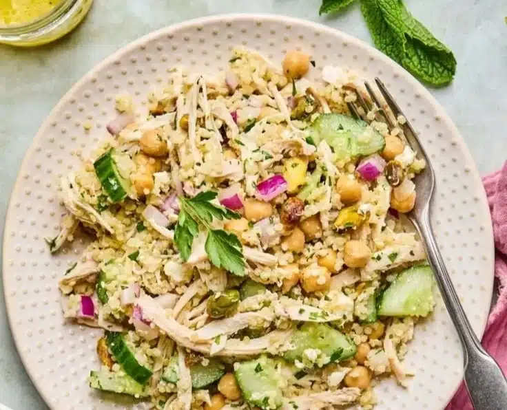 High Protein Jennifer Aniston Salad (Meal Prep Friendly!)