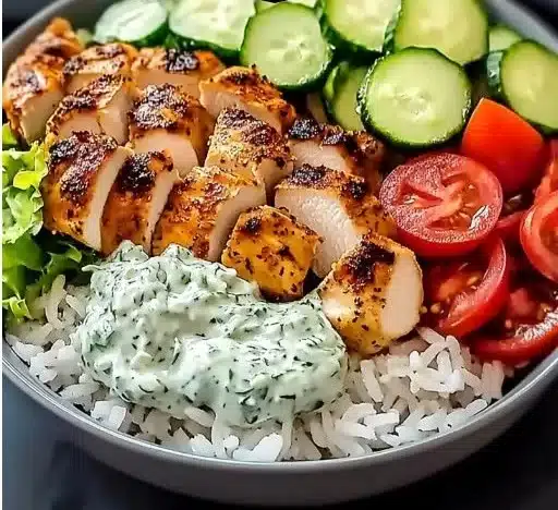 Mediterranean Chicken Bowl: Flavorful, Customizable Delight