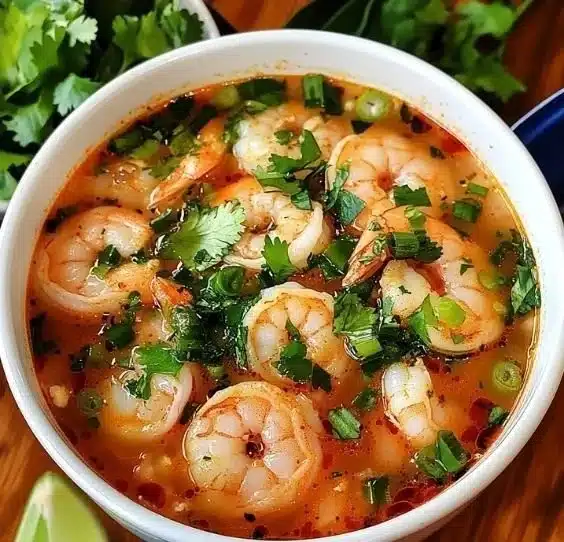 Quick and Spicy Shrimp Soup