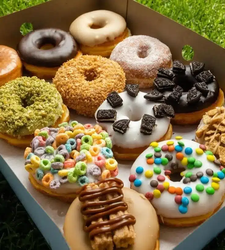 Randy's Donuts on Instagram: "We know… 😌 #summer #picnics will never be the same again 😋 You’re welcome 😇 What’s your Summer #Weekend mixed box look like?… | Chocolate glazed donuts, Delicious donuts, Sweet snacks