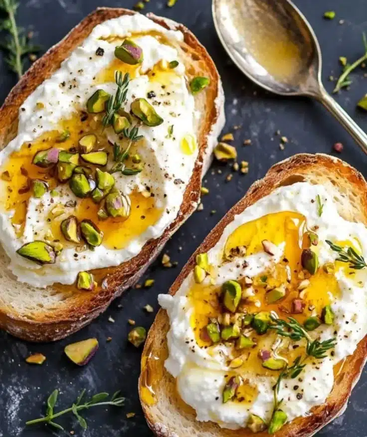 Ricotta Pomegranate Breakfast Bowl with fresh ingredients and vibrant colors
