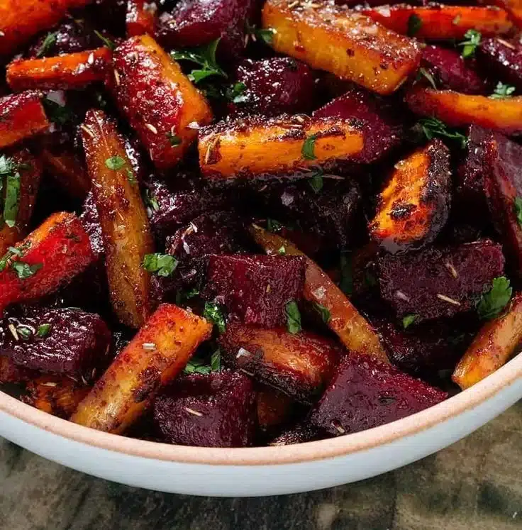 Roasted Beets and Carrots