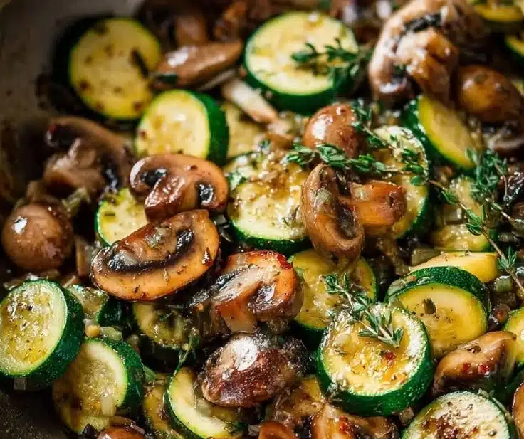 Skillet Zucchini and Mushrooms