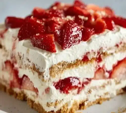 Strawberry Cream Cheese Icebox Cake