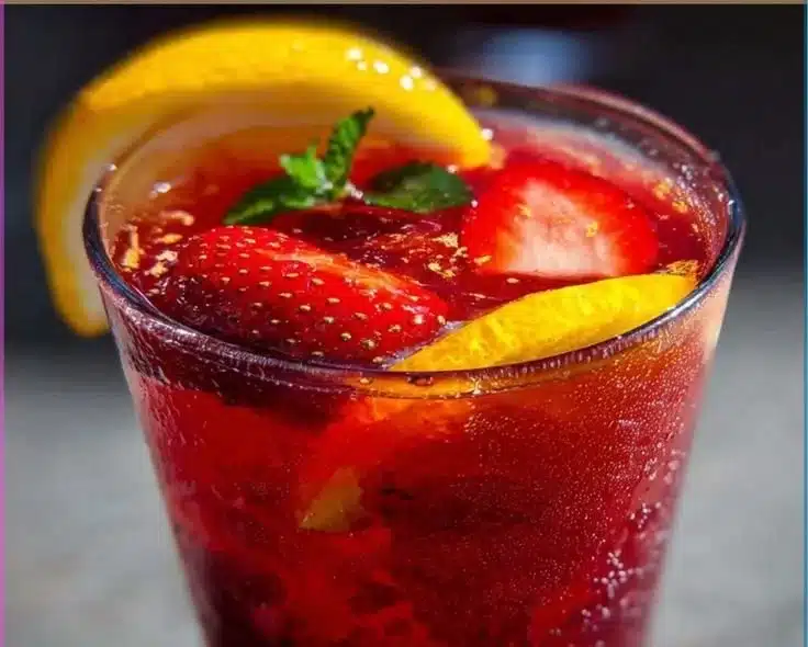 Strawberry-Lemonade Hibiscus Tea Delight